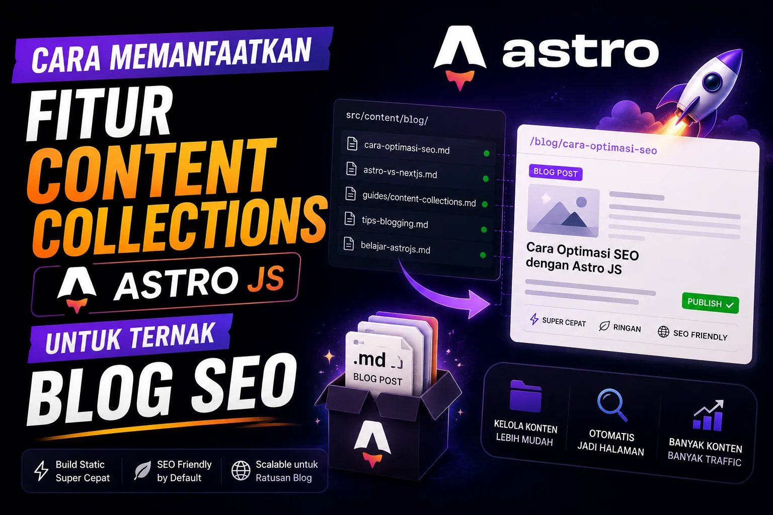 Cara Memanfaatkan Fitur Content Collections Astro js untuk Ternak Blog SEO