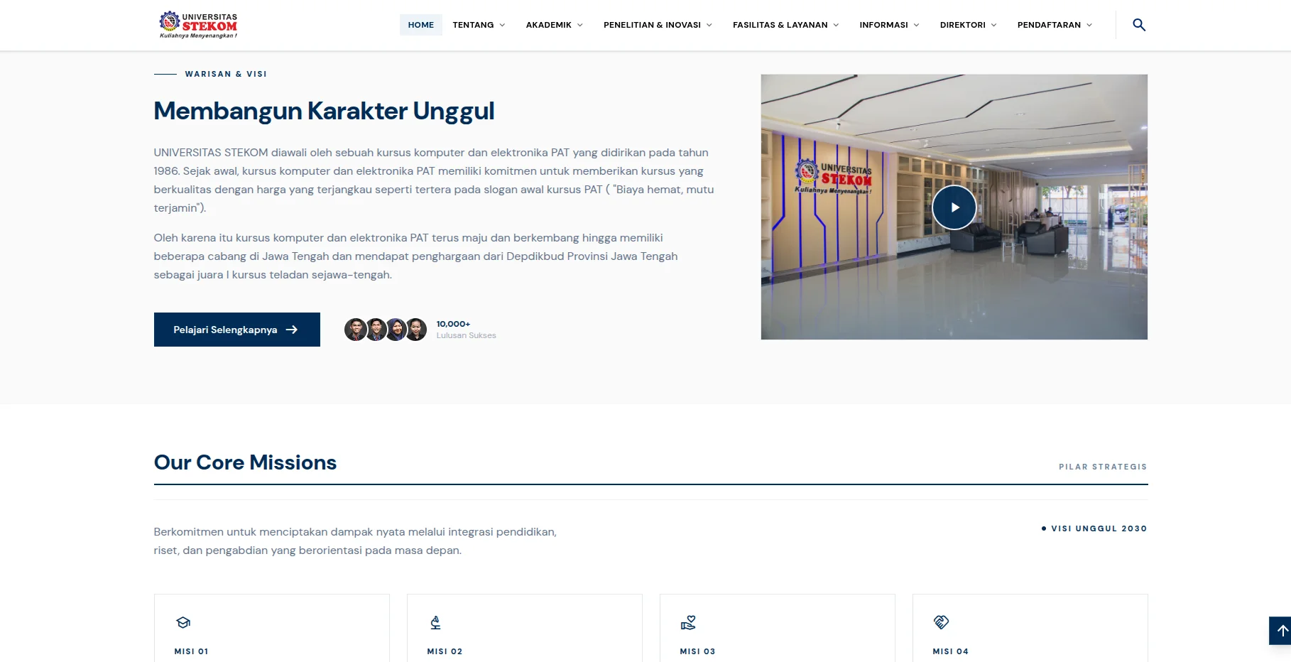 STEKOM University Web Platform (Astro.js)