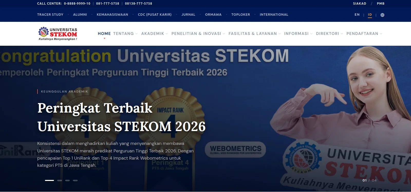 STEKOM University Web Platform (Astro.js)