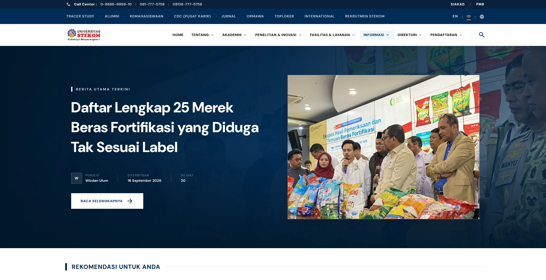 STEKOM University Web Platform (Astro.js)