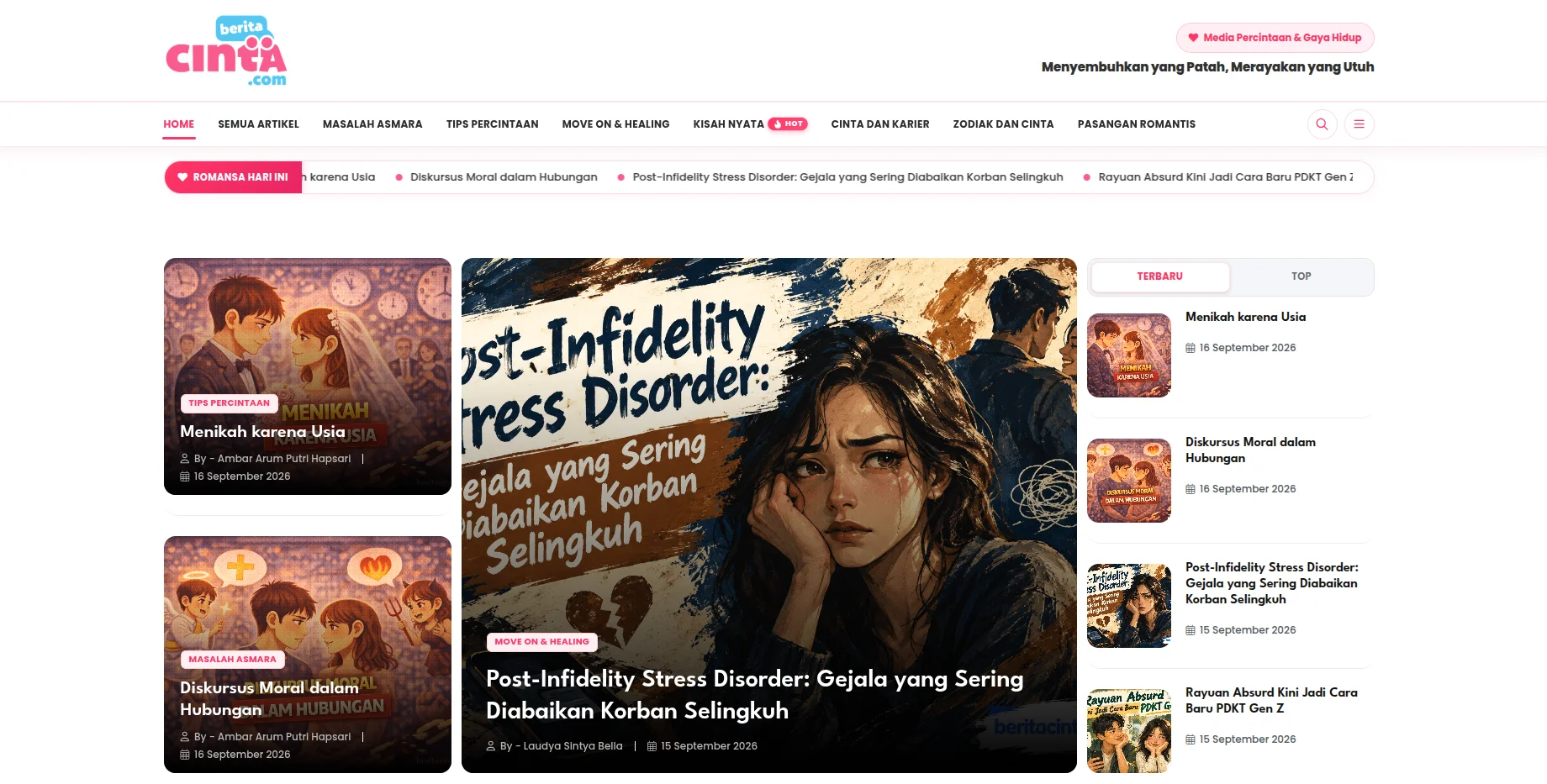 Blog Website BeritaCinta