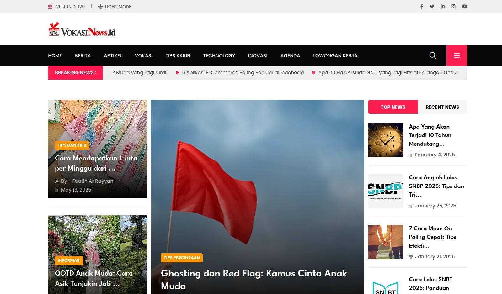 Blog Website Vokasinews