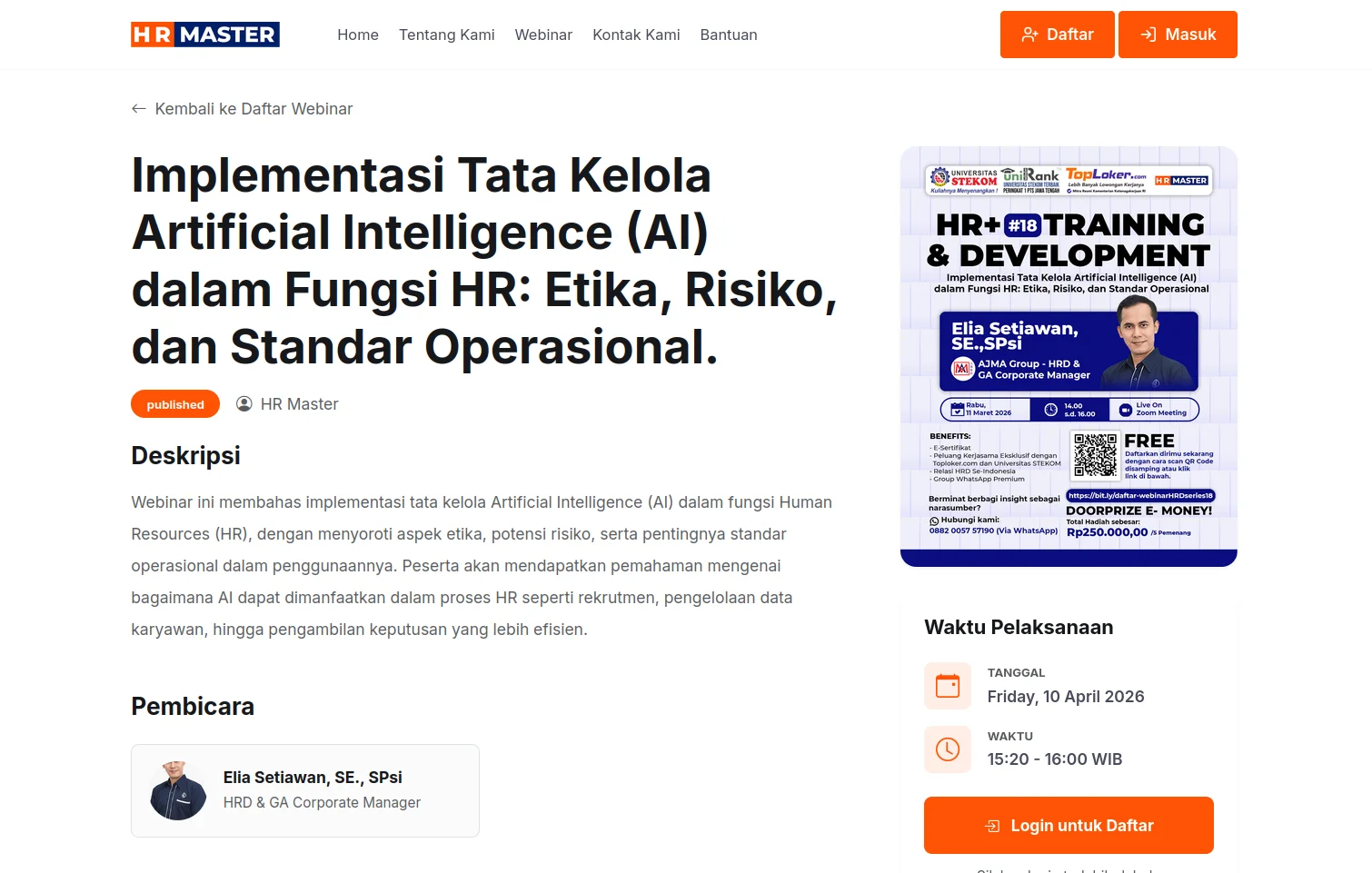 HR Master - Platform Komunitas & Webinar HR Indonesia